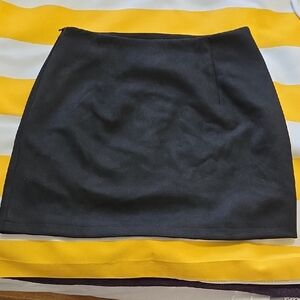 Sleek Black Women's Mini Skirt Suede-like — Timeless Essentials